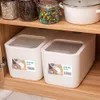 Organisation 5 kg/10 kg Katze Hundefutter Eimer Reis Haushalt Küche Transparent Push Pull Lagerung Container Box Haustier zubehör