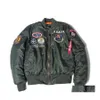 Herrenjacken A/W Usafa Vintage Pilot Bomber Fliegerjacke US Air Force Top Gun Herrenbekleidung Marken Winter Army Usn Ma1 Usmc Embroide Dh3B7