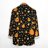 Camicie casual da uomo Camicia stravagante di zucca Divertimento primaverile Halloween Novità da uomo Camicette Manica lunga Custom Street Style Top Grandi dimensioni