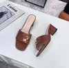Luxury Designer Slide Slippers Summer sandals Men Beach Indoor Flat Flip Flops Leather Lady Women Fashion Classic Shoes Ladies Size 35-43 with box dust bag