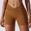 Kvinnors shorts Kvinnor Solid Color Elastic High midja Rinnande Fitness Tight Yoga Scrub Set Two Piece Legging for Women