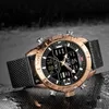 Нарученные часы бизнес -кварцевые часы Men Luxury Dual Time Analog Digital Clock Casual Sports Reloj Строка из нержавеющей стали NF9153