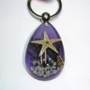 Nyckelringar Starfish Clear Crystal Pendant Car Key Buckle Novel Originalitet Sea World Wholesale