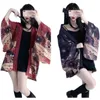 Etnisk kläder japansk stil aduit haori cardigan klassisk anime cosplay kostym lös unisex samurai blus vintage tecknad kimono yukata