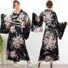 Ethnic Clothing Japanese Kimono Fashion Samurai Sexy Women Yukata Female Retro Dress Floral Print Sleepwear Robe Cosplay Dresses