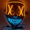 Feestelijk feest Halloween Mask Led Light Up Funny Masks The Purge Election Year Great Festival Cosplay Cosplay kostuumbenodigdheden GG GG