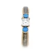 Wedding Rings Elegant Woman 1.2 CT Diamantring Natuurlijk blauw turquoise mode 18k gouden vintage verlovingsfeestje juwelen met juwelen rita22