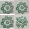 Charms runda ssorterade 18mm cirkel Donut Green Aventurine Natural Stone Crystal Pendants för halsbandstillbehör smycken gör droppe dhodc