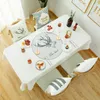 Tabela de pano de mesa Mistura de linho de algodão Europa Capa criativa de toalhas de mesa com retangular retangular à prova d'água Cano de jantar redondo11