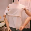 Dames T-shirts dames tops dragen off-the-shoulder 2023 feministische kleren met één woord kraag in de zomer