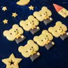 Bakvormen maanlichtbeer fondant cookie mallen cartoon moon ster in reliëf malde gebak koekje persstempel vormt 3D diy gereedschap