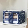 Speicherklappbare Kleidung Aufbewahrungsbox großer Kapazität Oxford Quilt Organizer Transparent Staubdicht Spielzeug Finishing Box Garderobe Organizer