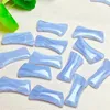 Charms Natural Blue Lace Agate Bone Pendant Diy Party Jewelry Holiday Fengshui Gift for Women Healing Energy Gemstone 38mm