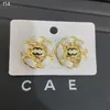 Fascino orecchino fiore bianco designer donne amore marca orecchini pendenti gioielli di marca di moda orecchini a cerchio placcati oro 18 carati primavera nuovo regalo gioielli all'ingrosso