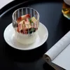 ウォーターボトルラジーハウスかわいい女の子のインシングカップ家庭用アイスクリームカップミルク朝食オートミールマグ高温抵抗性ガラス水カップ230503