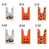 Geschenkomschakeling 300 stks Halloween Candy Tas Longoor Pompoen Bat Patroon Pastry Cookie Baking Packaging Pouch Supplies voor kinderen