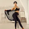 Scen Wear Latin Dancer Costumes Adult Sexig spetsrock National Standard Dance Cardigan Outside Women Practice Clothing DQS9544