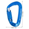 5 PCSCARABINERS Profesjonalne akcesoria wspinaczkowe na świeżym powietrzu 12nn Auto Blokowanie Rock Climbing Carabiner Clips Aluminium Twist Lock Truck