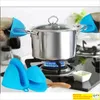 Candy Colors Kitchen Silicone Heat Resistant Gloves Microwave Oven Mitt Insulated Nonslip Glove Cooking Baking Oven Mitts