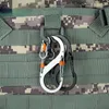 5 PCSCARABINERS 10pcs التخييم في الهواء الطلق نوع carabiner مع قفل سلسلة مفاتيح MINI خطاف مضاد للسرقة في الهواء الطلق buckpack buckle tool p230420