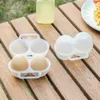 Lagringsflaskor Creative Egg Box 2 Grids Container Plastiska praktiska dispenserhållare för fall med fast handtag