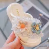 Сандалии Summer Floar Open Toe Slide не скользящие дети, домашние детские девочки, весенние милые пляжные тапочки обувь