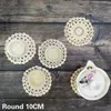Mats Pads 10CM Round Vintage Cotton Lace Placem At Handmade Table Place Mat Cloth Tea Cup Coffee Coaster Wedding Doily Kitchen Christmas Z0502