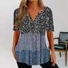 Damskie bluzki stylowa koszulka koszulka plisowana rąbek dla skórnych kobiet koszulka T-shirt Summer Lose Ladies Top