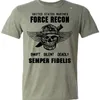 남성용 T 셔츠 USMC T 셔츠 미국 해병대 SEMPER FIDELIS DEVIL DICL DICL DIVER MILICAL FORCE Recon TSHIRT MEN COTTON TEES Streetwear Harajuku 230428