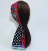 Luxe print Silk Skinny Hair sjaal voor vrouwen Design Hoofdband Nek Tie linten Scrunchies Vrouwelijke bandana Kerchief Foulard 120x8cm