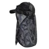 Buitenhoeden Outdoor Camouflage Print UV Zonn Hat Breding Viskap Zon Bescherming en nekflap met gezichtsmasker voor reiswandelhoed Caps J230502