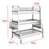 組織皿ラック排水304ステンレス鋼キッチンラック排水乾燥料理食器料理料理レック3項貯蔵ラック