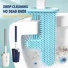 Brosses Brosse de Toilette Cactus sans Coin Mort Brosse de Toilette Flexible avec Support de séchage Rapide Brosses de Toilette de Nettoyage de Salle de Bain Murales