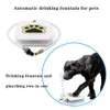 Matar husdjur dricksvatten fotpedal för fontän hund trädgård automatisk hund vatten utomhus hundar dricker dispenser vatten fontän