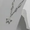 Chains S925 Sterling Silver Vintage Thai Five-pointed Sea Star Necklace Female Niche Design Sweet Cool Wholesale