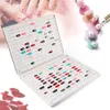 Nail Practice Display 216 Colors Leather Cover Nail Art Display Book Gel Polish Display Chart Nail Tips Color Showing Shelf Nail Practice Color Card 230428