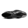 Британский стиль большой размер локомотив короткие ботинки Leisure заостренные пальцы Black Motorcycle Boots Модные кожаные сапоги мужские кожа