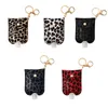 Lagringsflaskor Portable Hand Sanitizer Bottle Leopard Print Leather Case Sterilizing Moisture Bottling Keychain Pendant 30 ml Empty