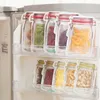 Juegos de organización de almacenamiento de alimentos Reutilizable Mason Jar Botellas Bolsas Nueces Dulces Galletas Sello impermeable Bocadillos frescos Arena Zip Lock 230503