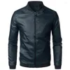 Men's Jackets Leather Men's Spring And Autumn Jacket Fashion Trend Motorcycle Korean Version Slim Type PU Stand-up