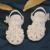 Çiçek kızlar bebek çocuklar prenses plajı çocuk sandaletleri için kız yürümeye başlayan çocuk ayakkabıları sandalia infantil
