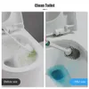 Escovas de silicone escova de vaso sanitário com tubo de limpeza sem cantos mortos lavagem suporte de vaso sanitário conjunto de limpeza de piso doméstico acessórios de banheiro