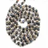Chaînes nouées à la main 6-7mm blanc noir baroque collier de perles d'eau douce 60 pouces pour les femmes bijoux de mode