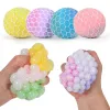 6.0CM Tricolore Squishy Ball Fidget Toy Mesh Squish Grape Ball Divertente Spremere Giocattoli Stress Anti Stress Sfiato Palle Sollievo Decompressione Giocattoli Ansia