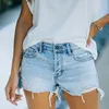 Jeans feminino Casual Woman Denim Pant High Caist Jean Short Trouser Feminino Mãe rasgada