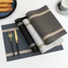 Mats Pads Conjunto de 4 PVC Placemat para mesa de jantar conjunto de roupas de cama coloque acessórios de tape