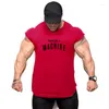 Herrtankstoppar sommar avslappnad mode t-shirt hög kvalitet ärmlös Vest Gym Workout Fitness Cotton Breathale Loose Muscle Singlet
