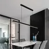 Hanglampenlampen voor eetkamer kroonluchter licht luxe moderne tafelbar Noordse minimalistische strip