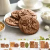 Baking Moulds Wooden Cookie Mold Cutter 3D Cake Embossing Gingerbread Flower Press Kitchen Gadget