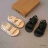 Kinderkinderen Girls Boys Beach Zwart Witte peuter Flats schoenen Anti-slip baby Casual Sandals 2023 Zomer